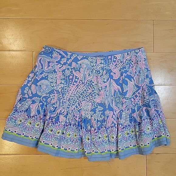 Lilly Pulitzer Luxletic Taye Skirt Boca Blue Sea What I Sea M Pickleball Tennis - Picture 3 of 9